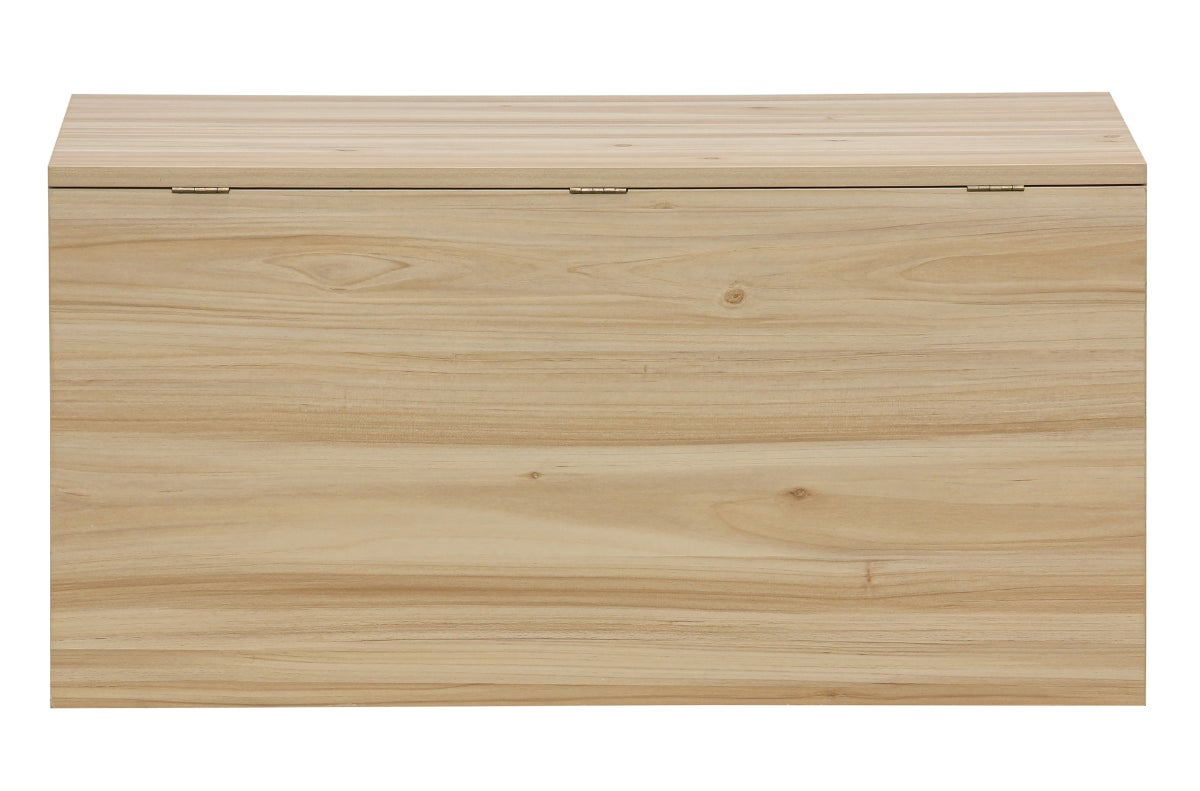 Coffre de rangement, meuble de rangement en décor pin , rotin - Longueur 80 x profondeur 40 x hauteur 40 cm - 4