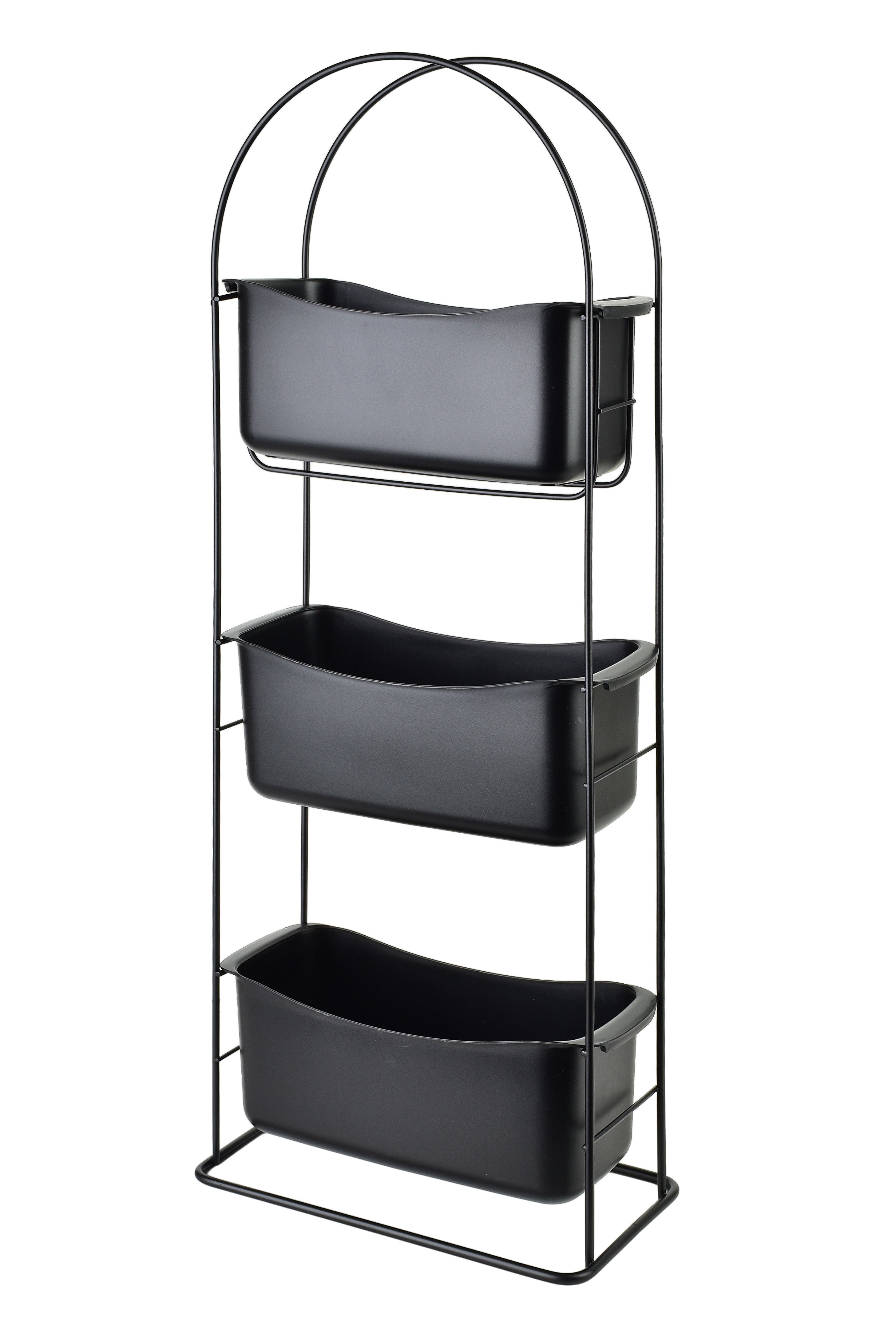 Dea black półka 3 poziomowa 27,5x13x73 cm