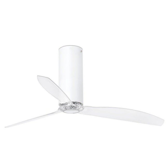 Ventilateur de plafond design DC 128 cm TUBE FAN verre blanc mate et télécommande 33711