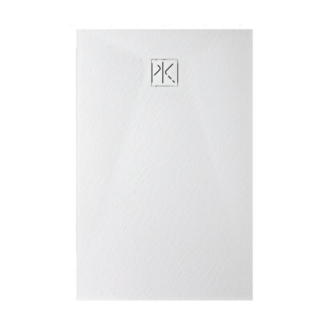 Receveur de douche en résine effet pierre blanc mat 120 x 70 cm Kinedo PIETRAVIVA PIPIV241270BM - blanc