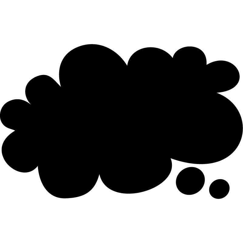 Adesivo nuvola ardesia - Sticker adesivo - adesivi murali - 85x135cm - 2