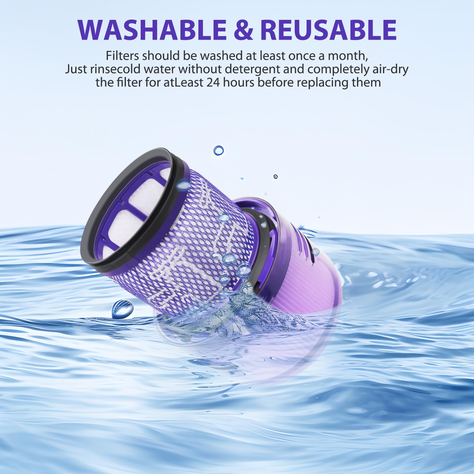 Filtre pour Dyson V11, Lot de 3 Filtre de remplacement lavable pour Dyson V11 Detect Slim Absolute Extra Fluffy Total Clean Motorhead Complete Clean - 5