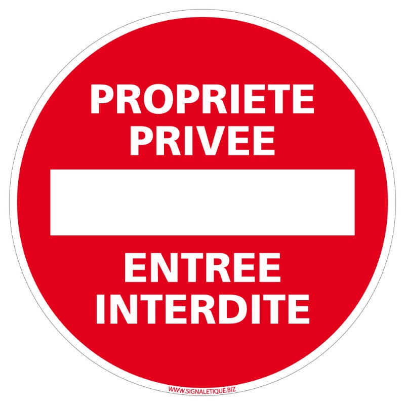 Panneau "Propriété Privée - Cueillette Interdit" Akylux 25x30 Cm - Rouge, Extérieur