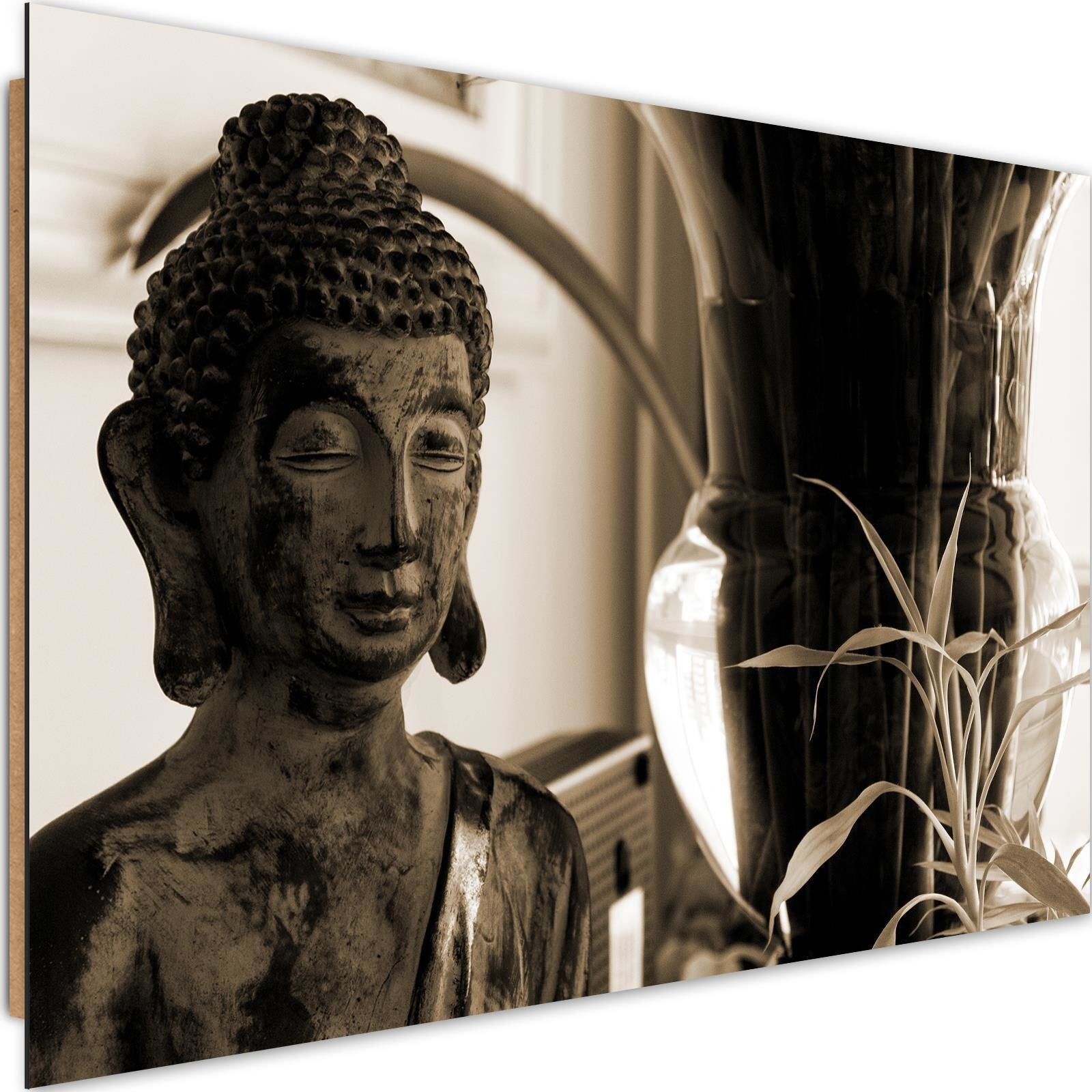 Tête De Bouddha Tara Devi Tibétaine En Laiton - 8.5 Pouces, Lourde, Pour Mur, Neuve