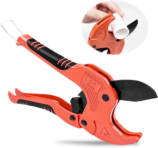 Tagliatubi in PVC, tagliatubi multistrato, pinza tagliatubi, tagliatubi a cricchetto per impieghi gravosi, per tagliare tubi con diametro esterno fin