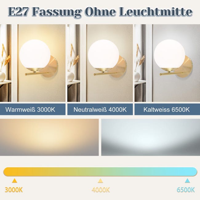 Lampada Da Parete LED Oro - Luce Calda Per Interni Moderni - Foto 5