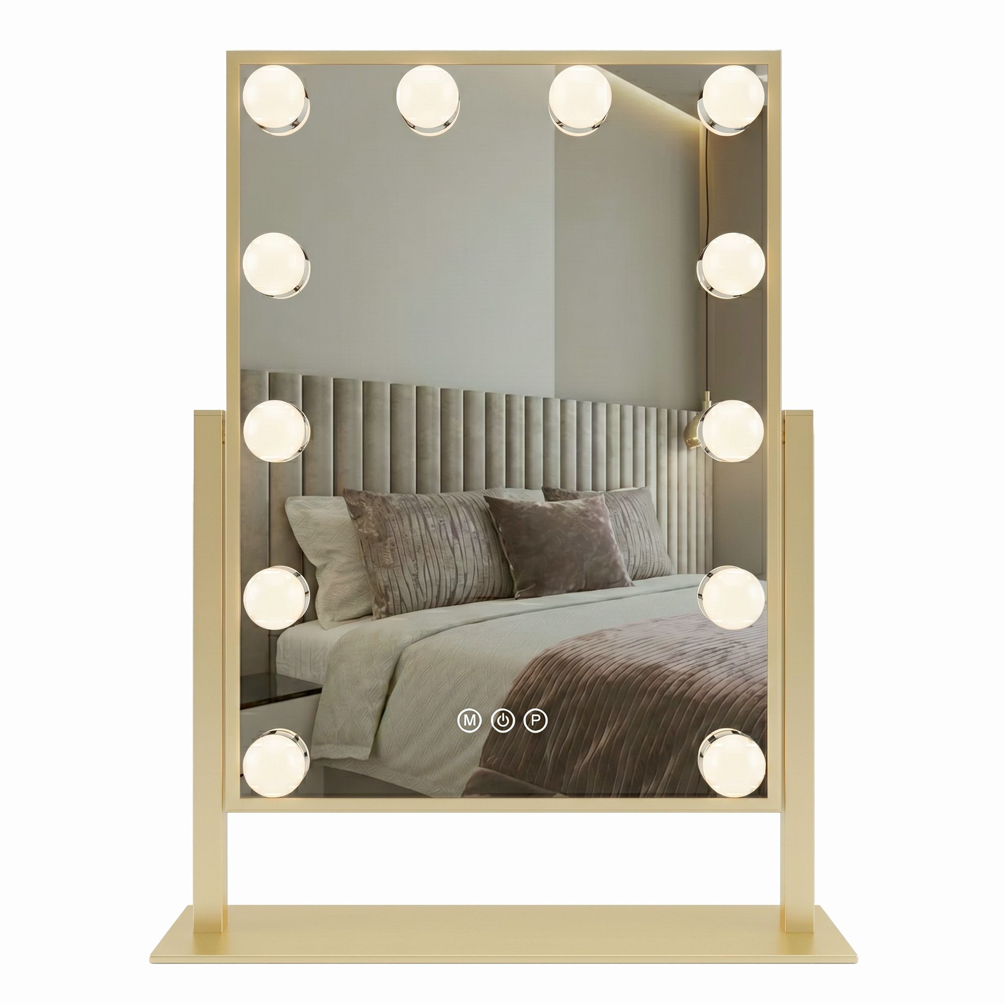 Rea Oglindă Led Hollywood L.gold 30x40