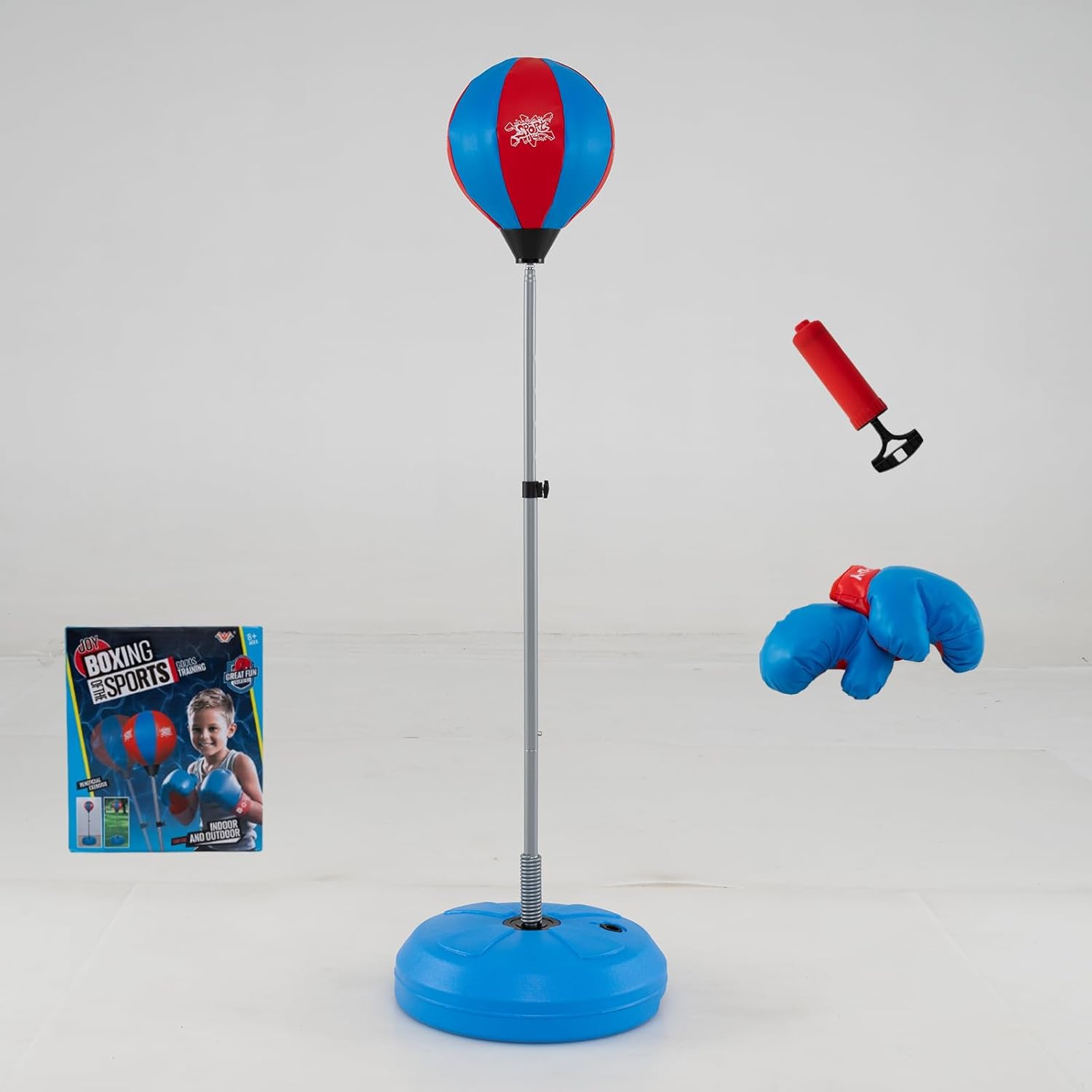 Worek Treningowy na Stojaku, Regulowana Wysokość, Stabilna Podstawa na Piasek lub Wodę, Odprężenie dla Dorosłych i Dzieci Powyżej 8 Lat (122–154 cm)