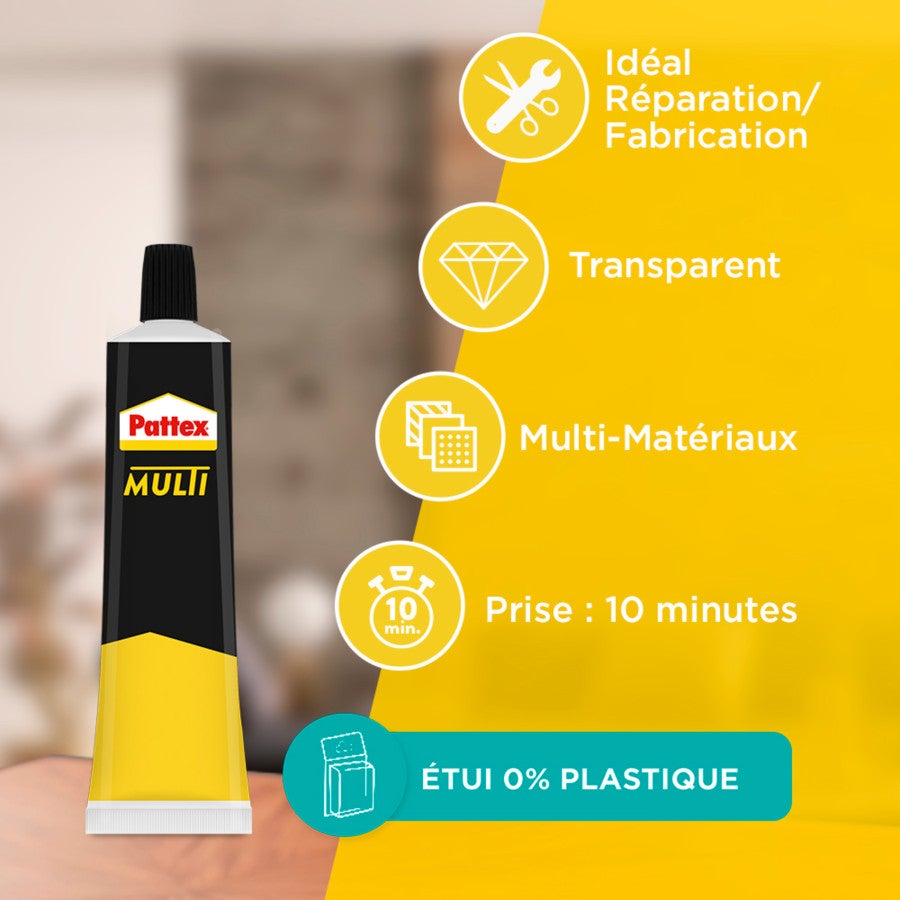 Colle transparente multi usages multi matériaux sans solvant 50Gr PATTEX - 4