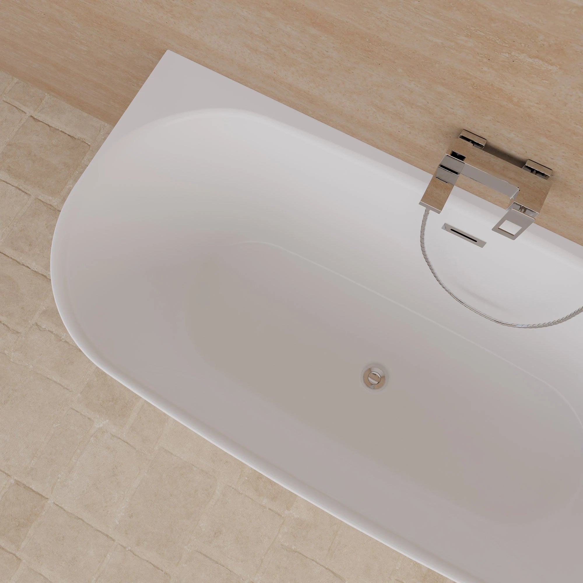 Baignoire Ilot Velvet 170 blanche 170 x75 x58 cm, by SPALINA - 6