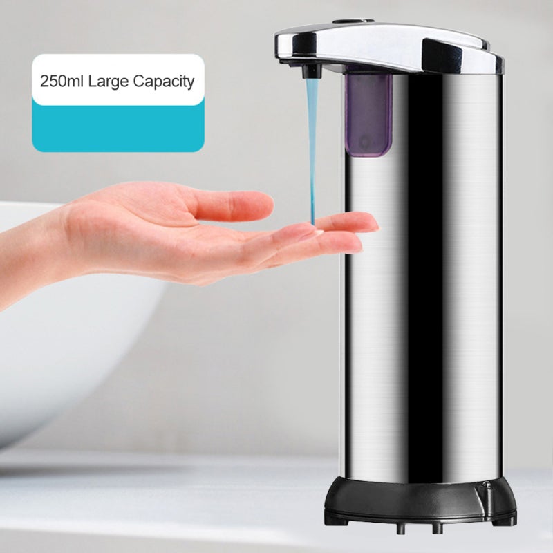Distributeur de gel hydroalcoolique intelligent à capteur, distributeur de savon automatique, 250 ml, argent. - 3