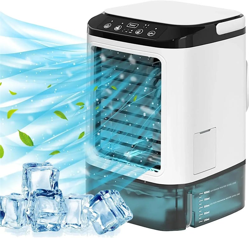Refroidisseur d'air portable 3 en 1 avec humidificateur et ventilateur Refroidisseur d'air portable 3 en 1 avec humidificateur et ventilateur
