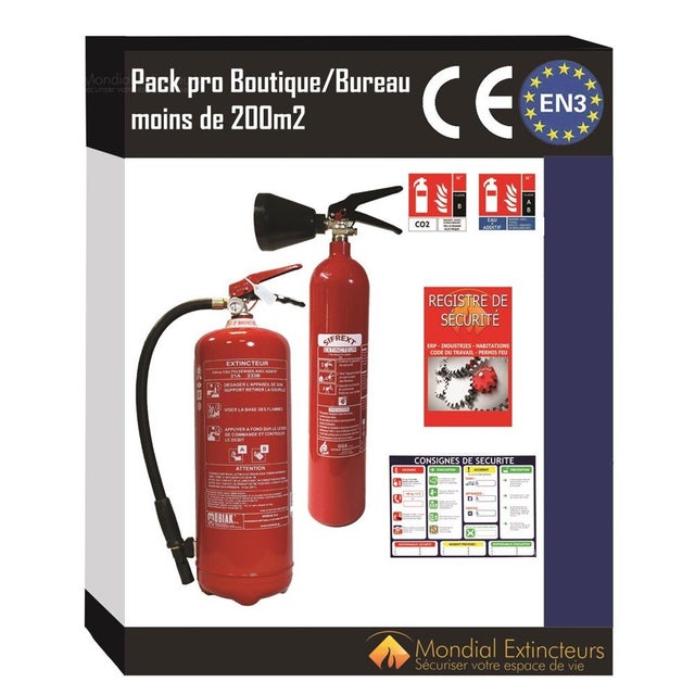 Kit Spécial boutique ou magasin -200m² / Marque : Mondial Extincteur