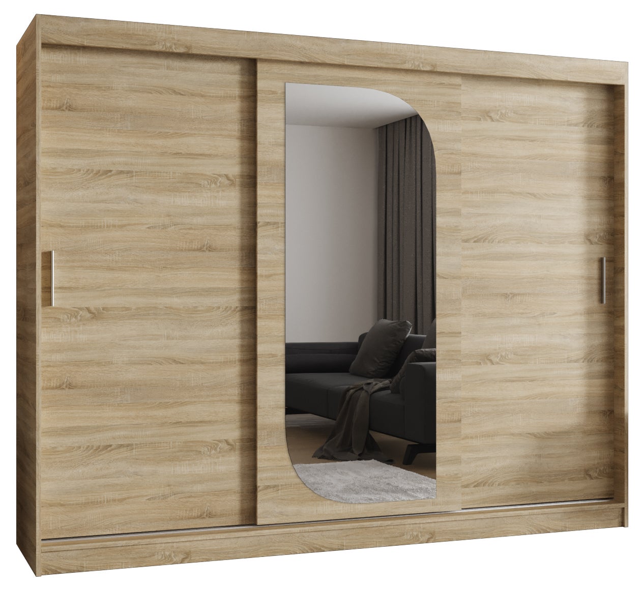 Szafa przesuwna garderoba LUCY 250 x 62 x 200 cm Sonoma