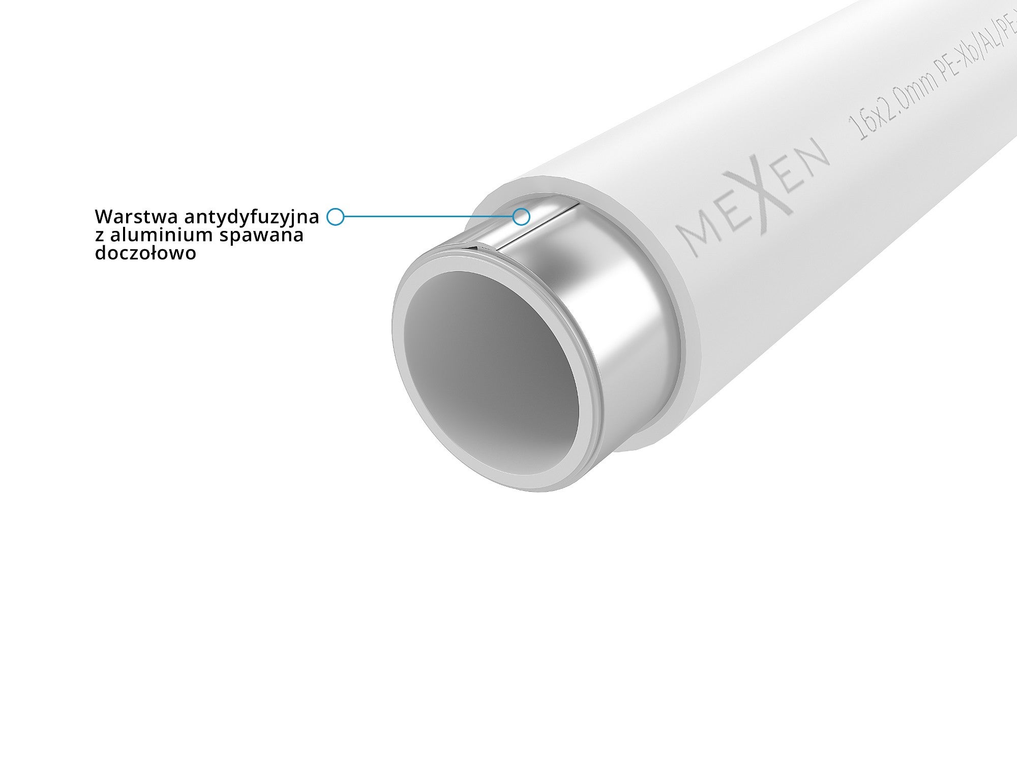 Mexen AL-O tuyau PE-Xb/AL/PE-Xb 16 x 2 mm, 200 m - W97105-1216-200 - 3