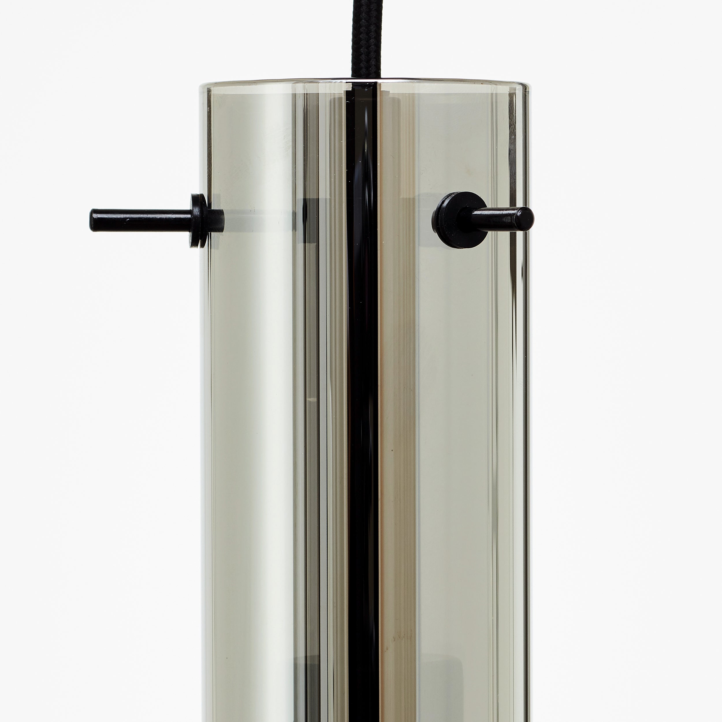 Brilliant Lampa wisząca Glasini 5 żarówek czarny mat/dymione szkło metal/czarne szkło 5x C35, E14, 25 W - 5