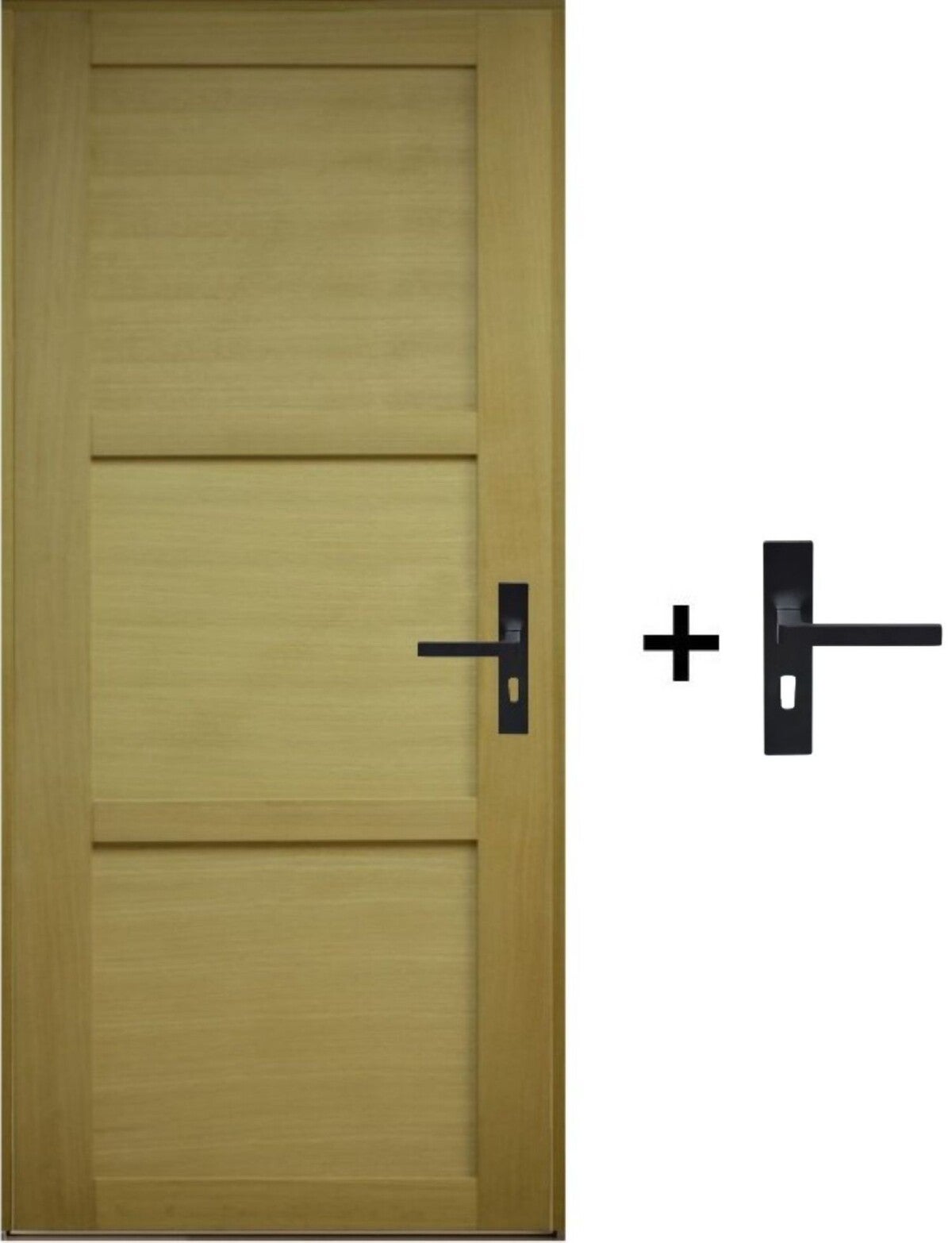 Bloc Porte Ayous 3 Panneaux H204 X L83 Poussant Gauche Côte Tableau ...