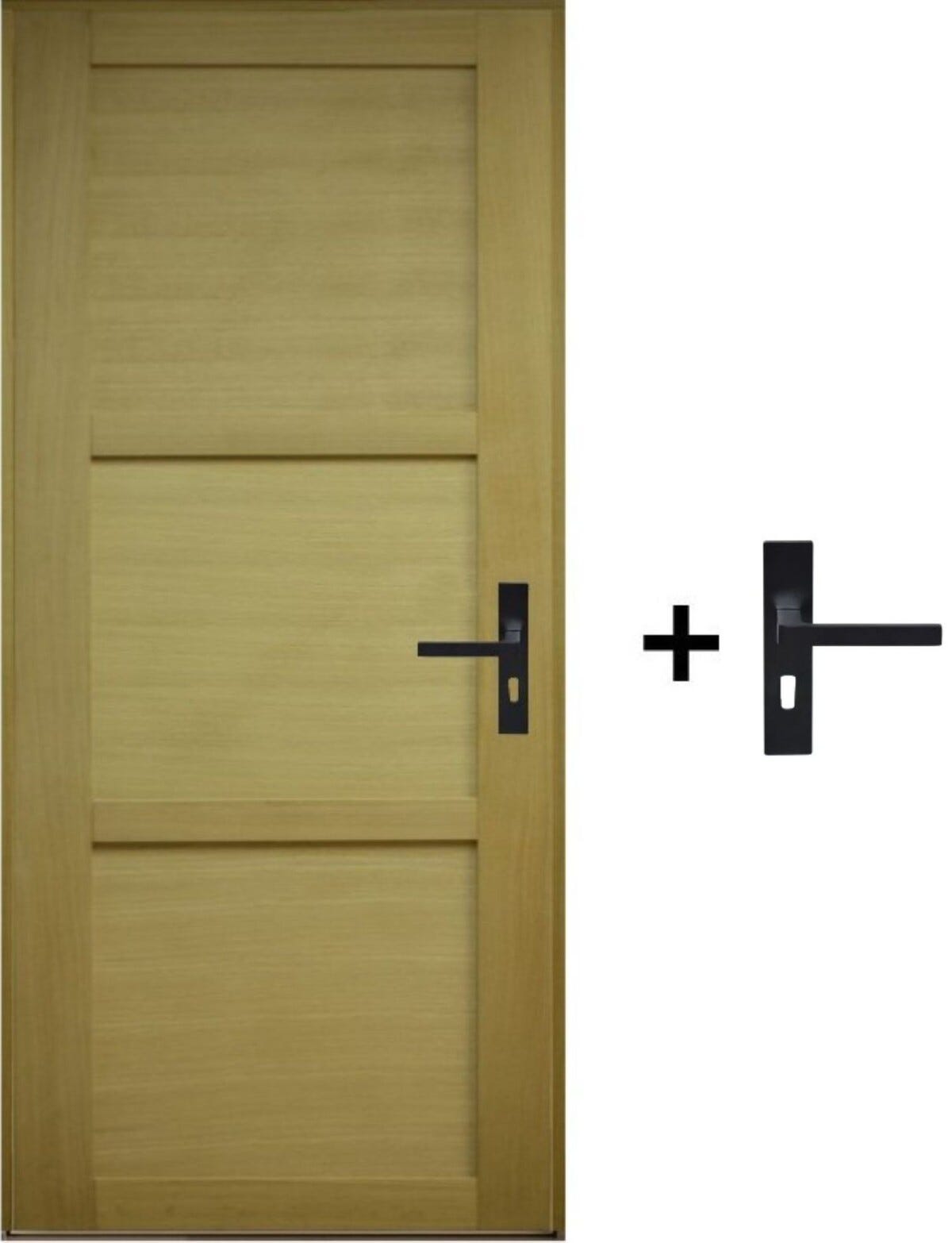 Bloc Porte Ayous 3 Panneaux H204 X L83 Poussant Gauche Côte Tableau ...