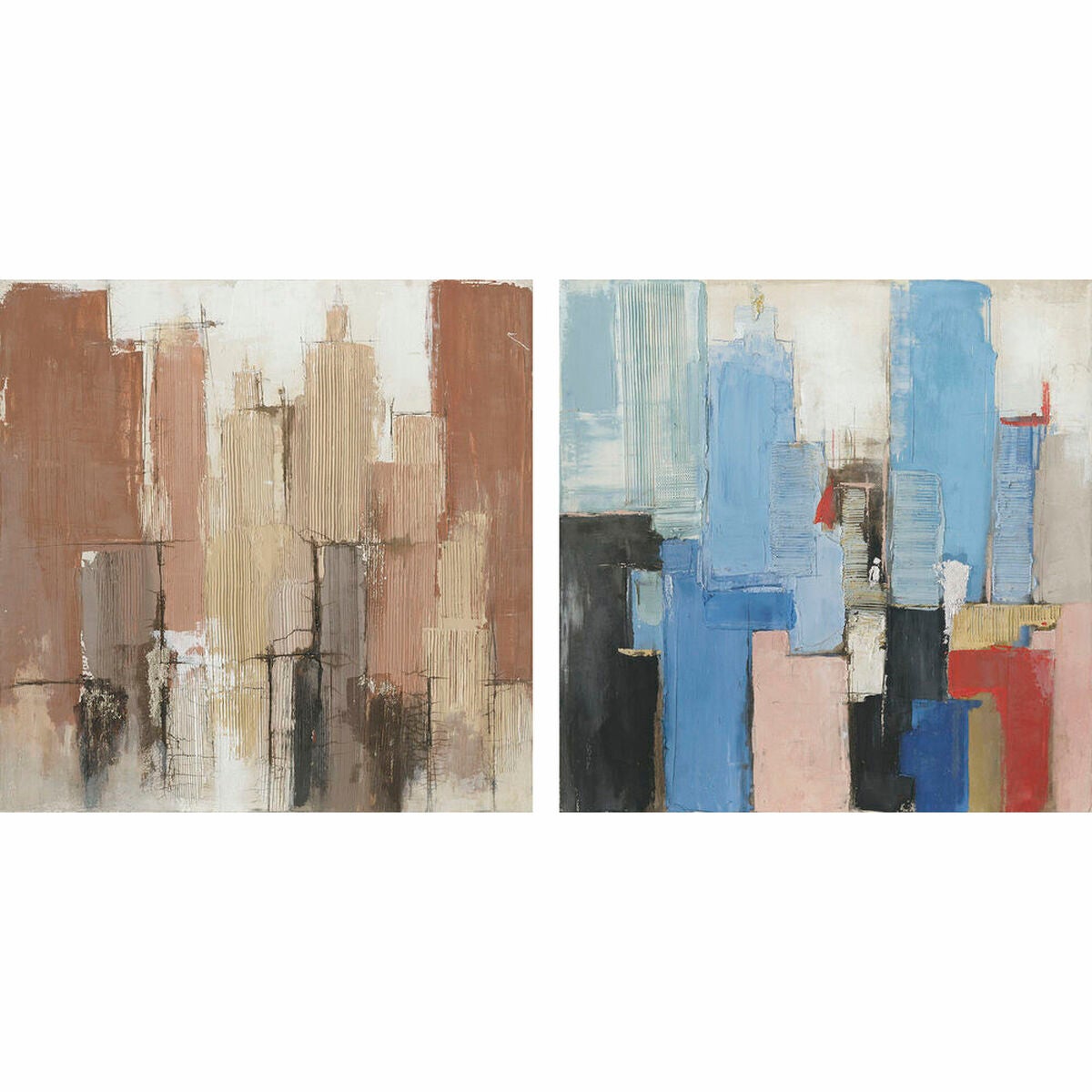 Cuadro dkd home decor 100 x 2,4 x 100 cm abstracto moderno (2 unidades)