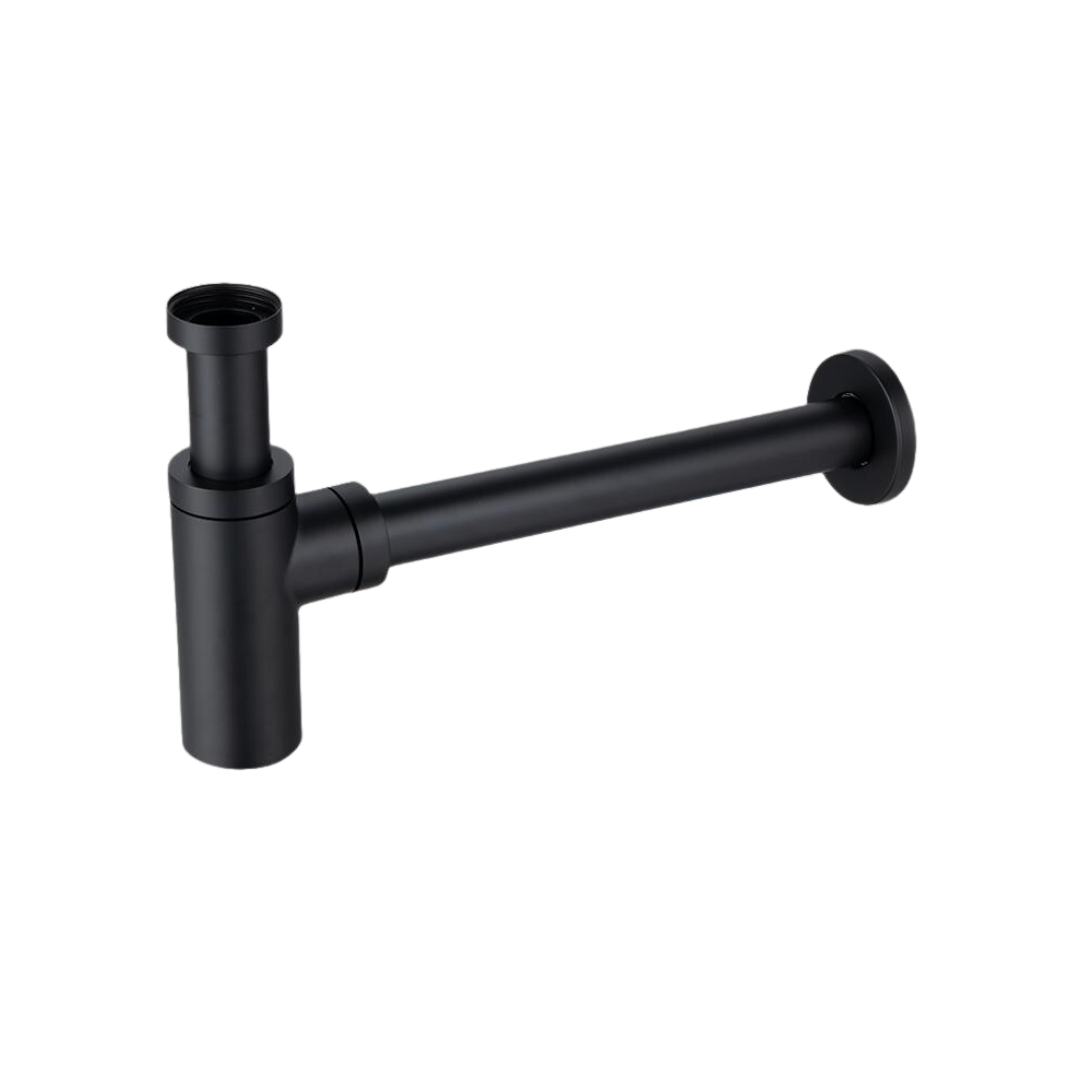 BALNEO - siphon de lavabo rond en laiton noir - siphon de salle de bain moderne - 3