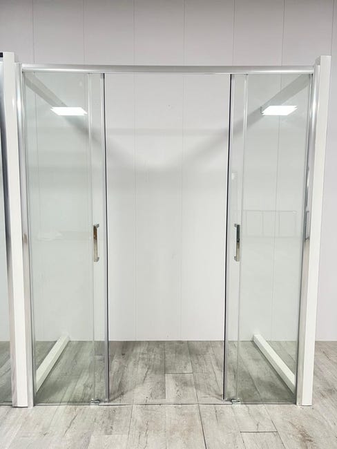 Cabine De Douche Pare Baignoire Niche Pvc 150cm Ouverture Centrale 2 Cabine De Douche Pare Baignoire Niche Pvc 150cm Ouverture Centrale 2