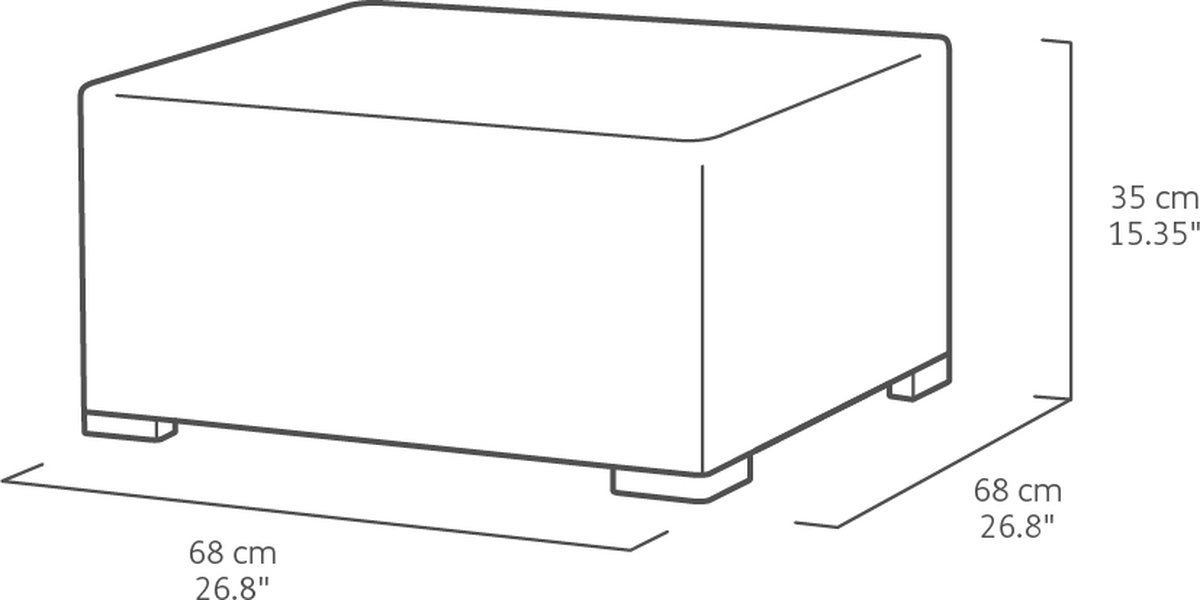 Salon de jardin California Canapé 3 places + Pouf + Table basse - Anthracite - KETER - 7