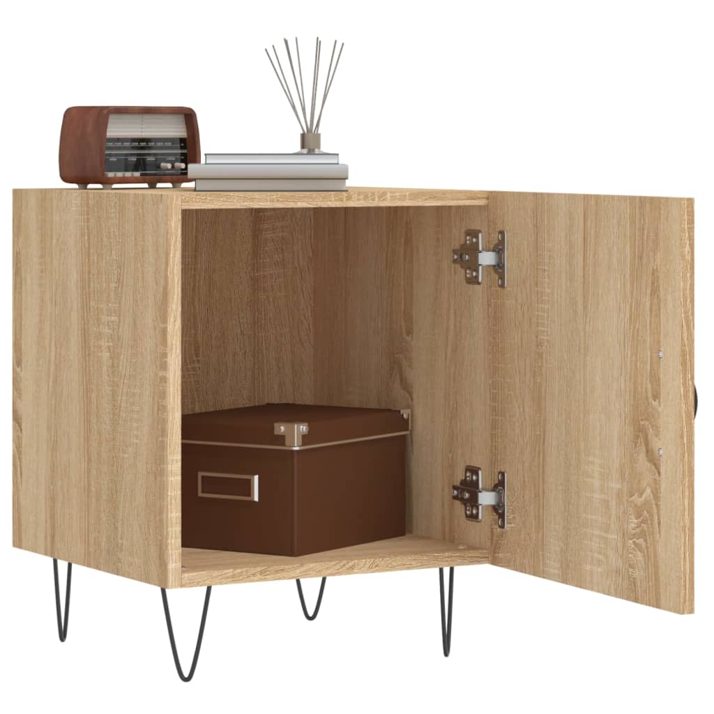 Table de chevet chêne sonoma 40x40x50 cm bois d’ingénierie - 2