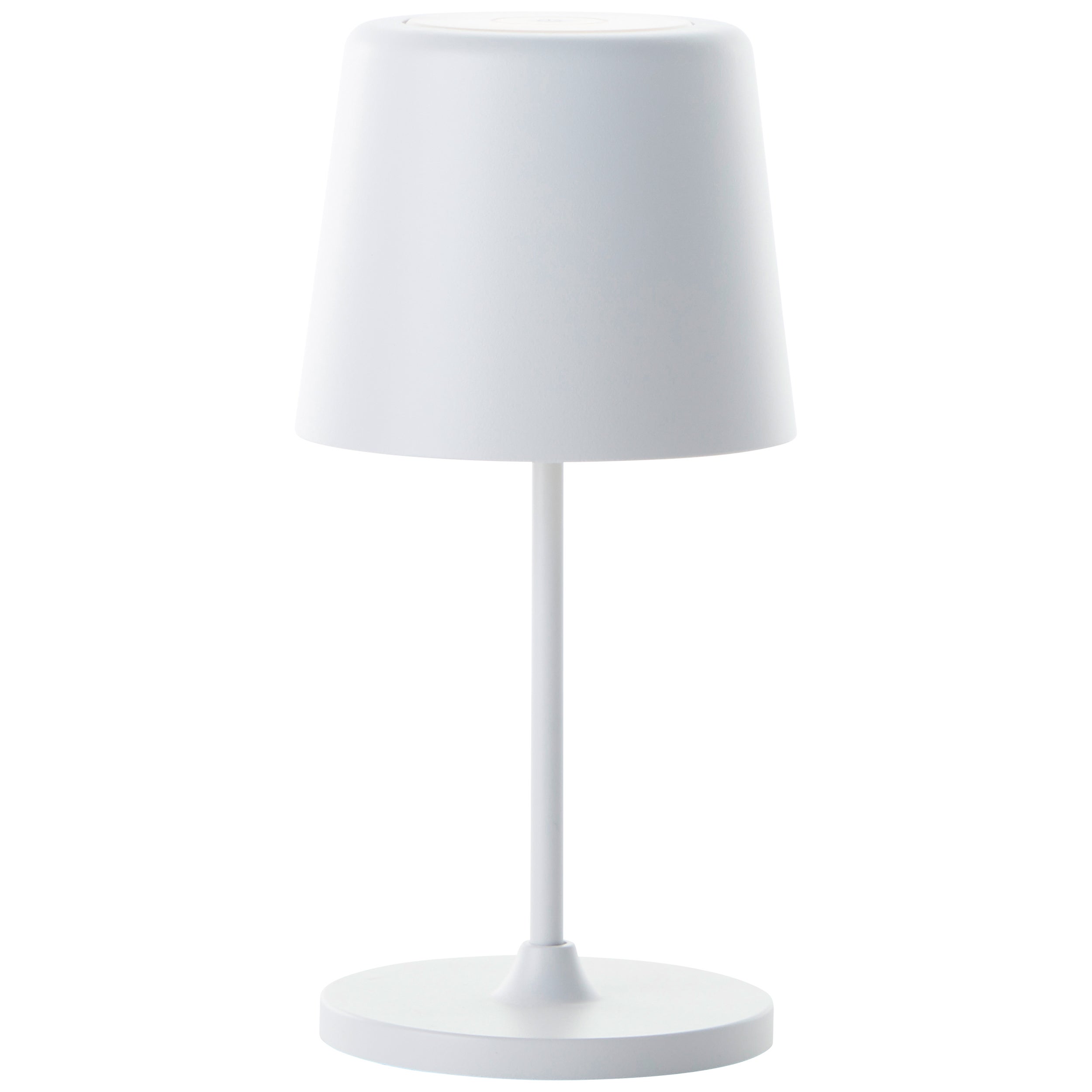 Lampa stołowa ogrodowa LED Brilliant Kaami, 37 cm, matowy biały metal/drewno, zintegrowana dioda LED 2 W - 7