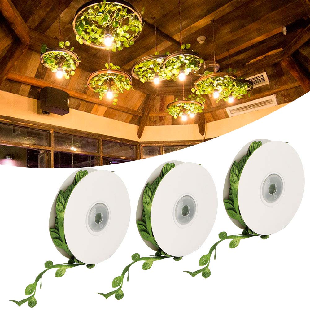 FEUILLES ARTIFICIELLES DE VIGNE ACCESSOIRE DE DÉCORATION DE MARIAGE ARTISANAL POUR MATERNELLE - VERT, ARGENT, OR 3,7 X 3,7 X 0, - 2