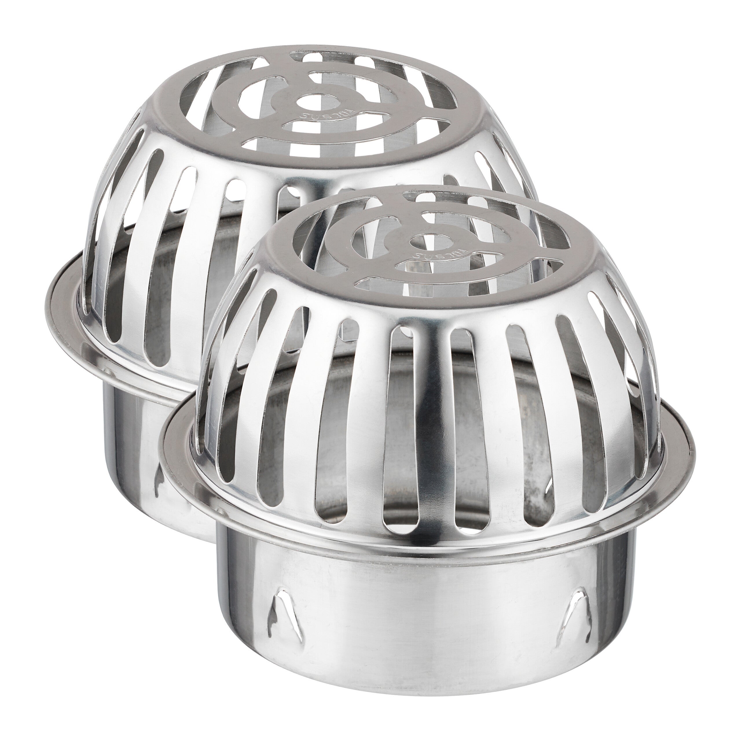 Relaxdays Crapaudine, lot de 2, pour tuyau de 100 mm, acier inoxydable ...