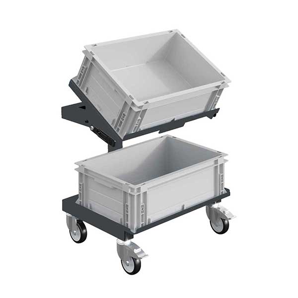 Chariot porte bac gris anthracite 1 Plateau Charge max 150kg