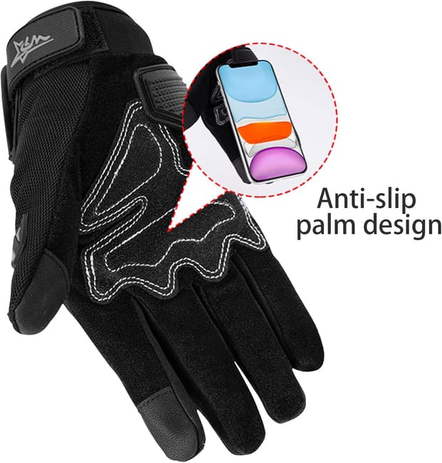Gants de moto pour homme et femme - Respirants - Écran tactile - Gants de motocross - VTT - Pour la conduite, le cyclisme, la trottinette，2XL - 3