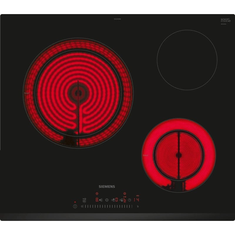 Siemens  Vitrocerámica Et631fkp8e 60 Cm 3 Zonas Color Negro , Leroy Merlin