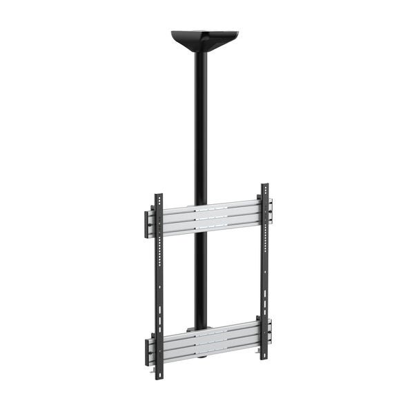 KIMEX - Support plafond pour 1 écran TV mode portrait 65''-75'' - Hauteur 150 cm - 3