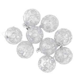 Set di 9 palline di Natale da 8 cm, palline natalizie