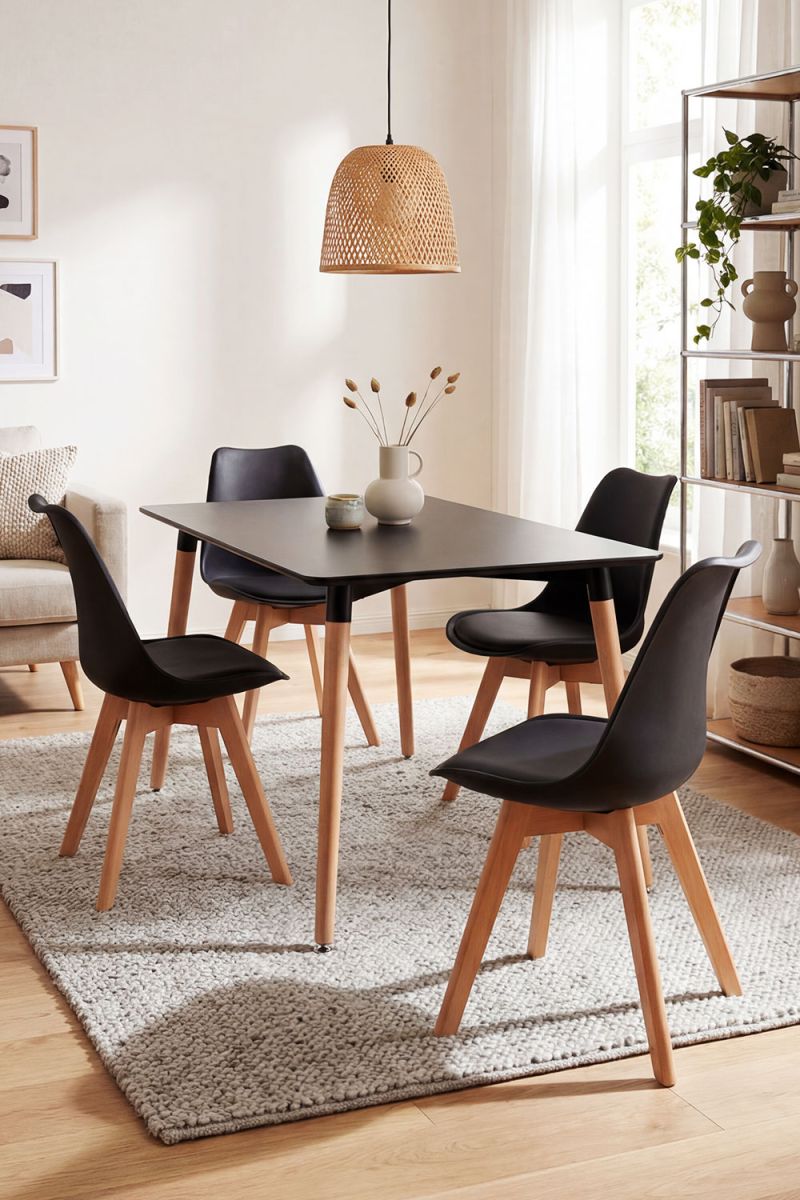Regalos Miguel - Packs Sillas Comedor - Pack 4 Sillas Synk Basic - Negro - 2