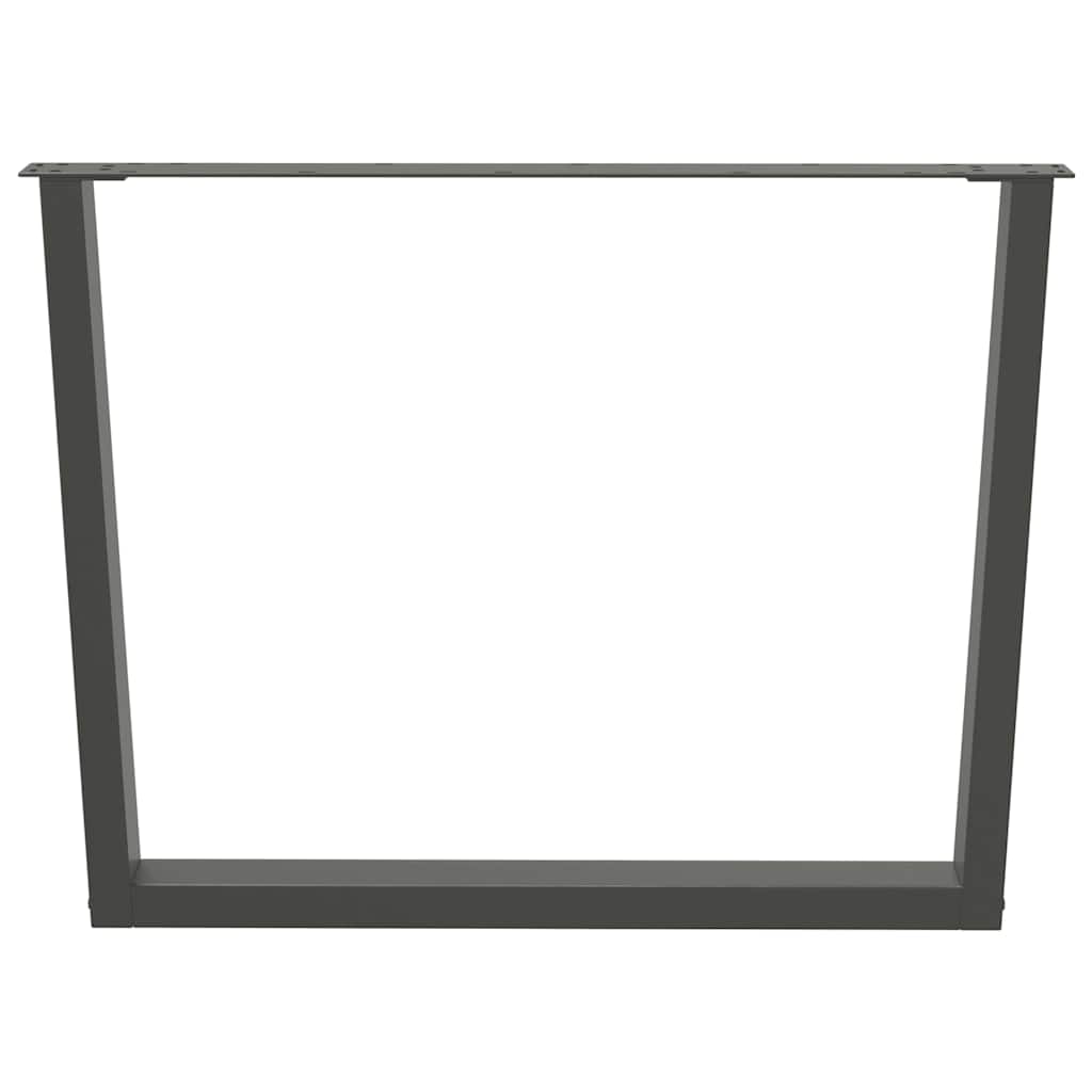 Maison Exclusive - Pieds de table à manger en forme de V 2 pièces Anthracite 100 x (72-73,3) cm Acier - 5