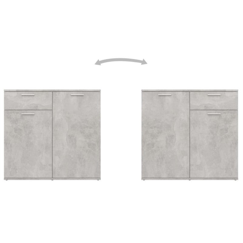 vidaXL Credenza Grigio Cemento 160x36x75 cm in Truciolato - 5