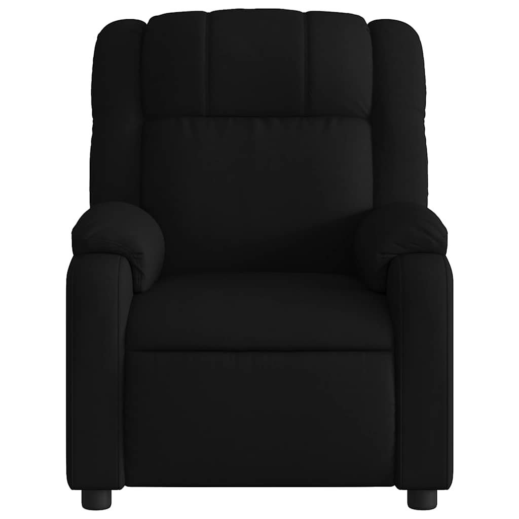 Fauteuil de massage inclinable en tissu noir - 8