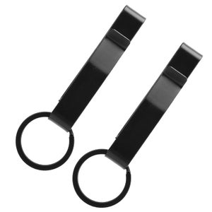 2pz portachiavi tattici in acciaio inossidabile con 2 anelli