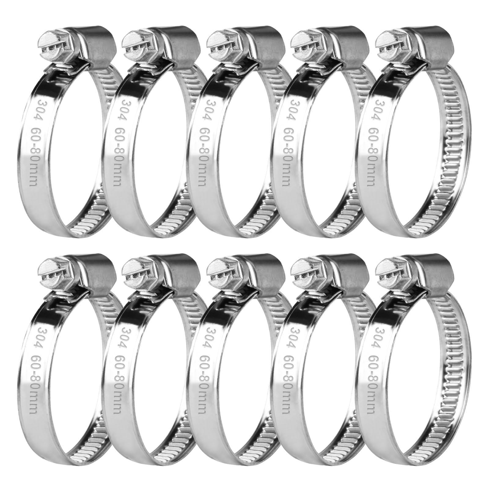 Lot De 10 Colliers De Serrage à Vis W1 – 9 Mm, Diamètre 23-35 Mm – Marque You.S