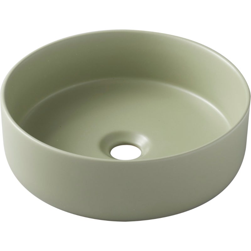 Vasque à poser ø37cm - Vert mat - Rebords fins - Andria - 2