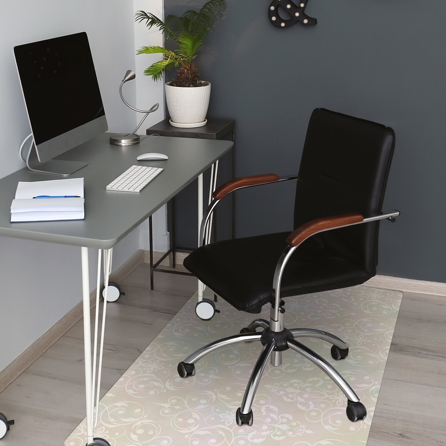 Tapis bureau, tapis de protection de sol Motif doré de raisins, design élégant 120x90 cm – Tulup - 4