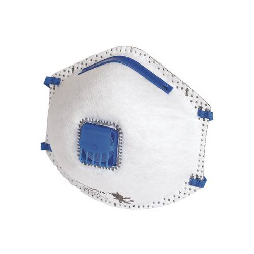 WOLFCRAFT 4838000 - Mascaras antipolvo FFP2 CV con valvula de respiracion y filtro de carbon