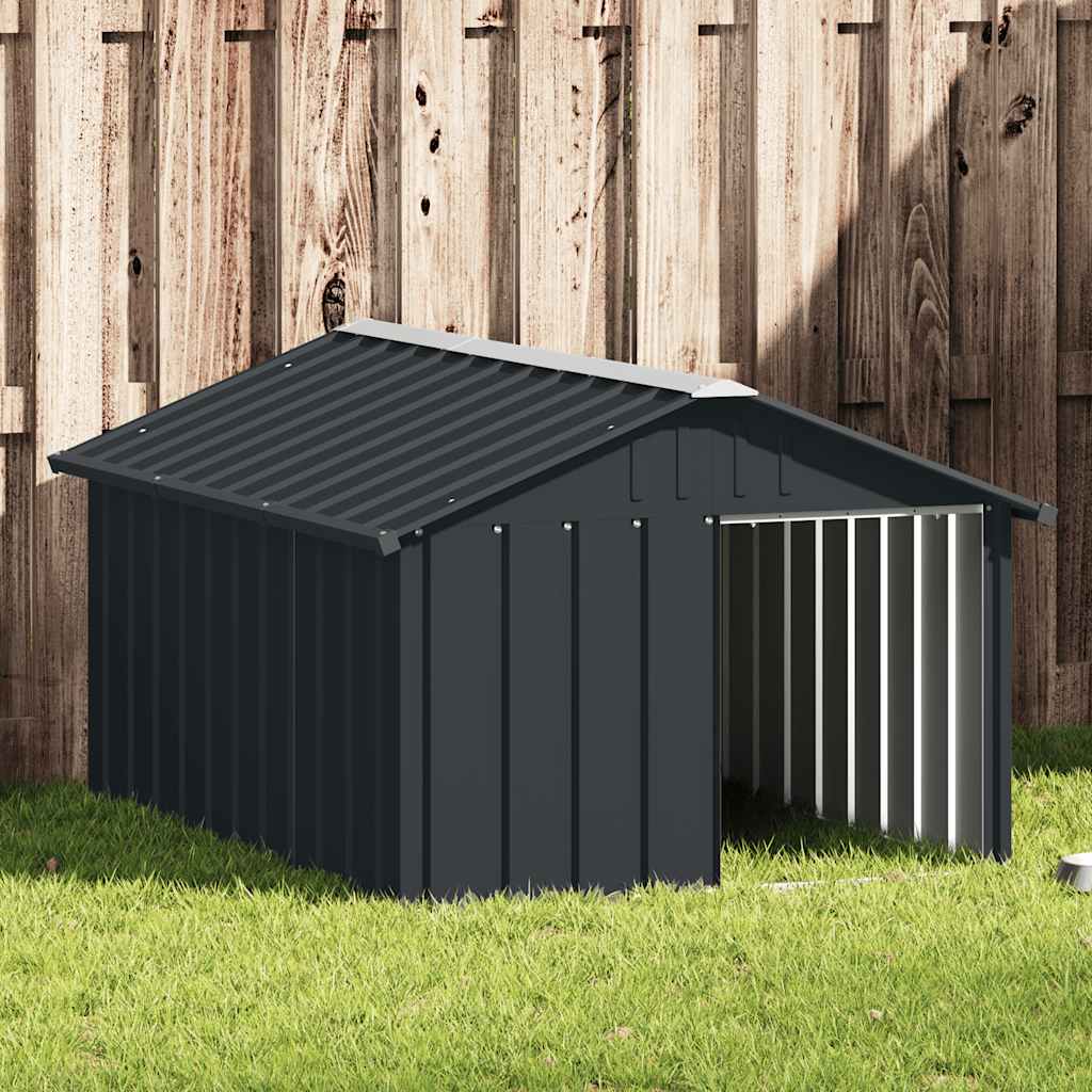 Buda dla psa, antracytowa, 116,5x153x81,5 cm, stal vidaXL