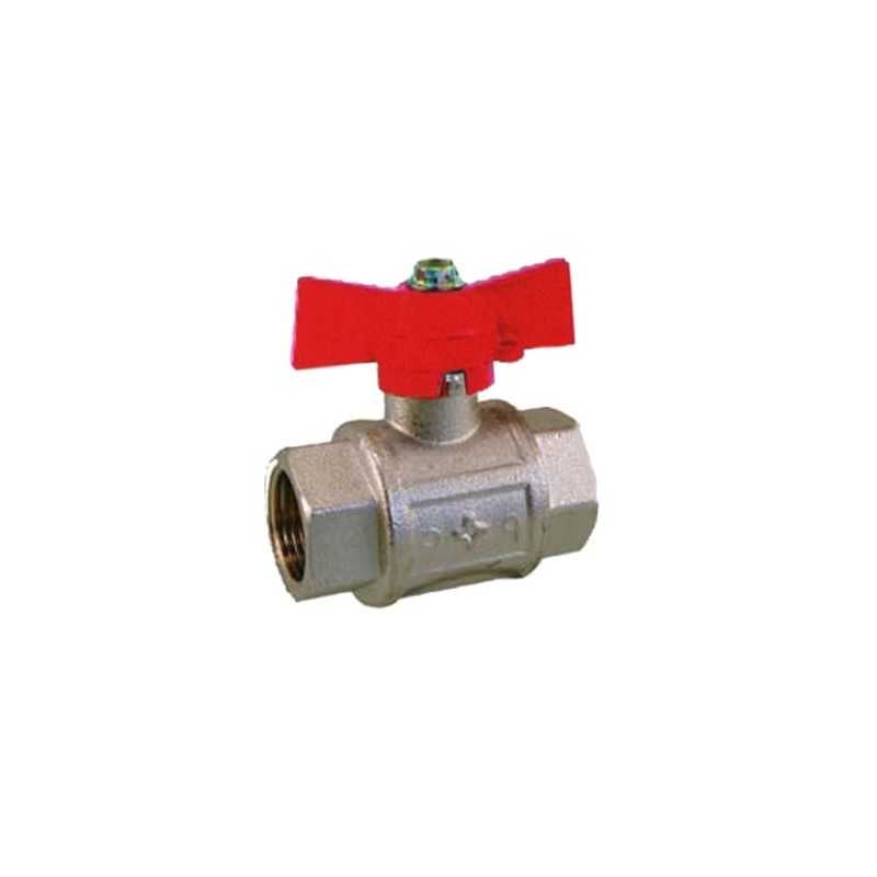 Valvola a sfera M/F 1/2 maniglia a farfalla rossa Giacomini R259X003