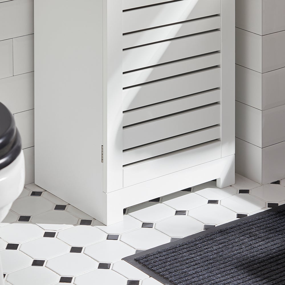 Armario Baño Alta Mueble Columna de baño Armario para baño con 5 Estantes Estanterías de baño Blanco Medidas: 40x30x160cm BZR43-W SoBuy ES - 8