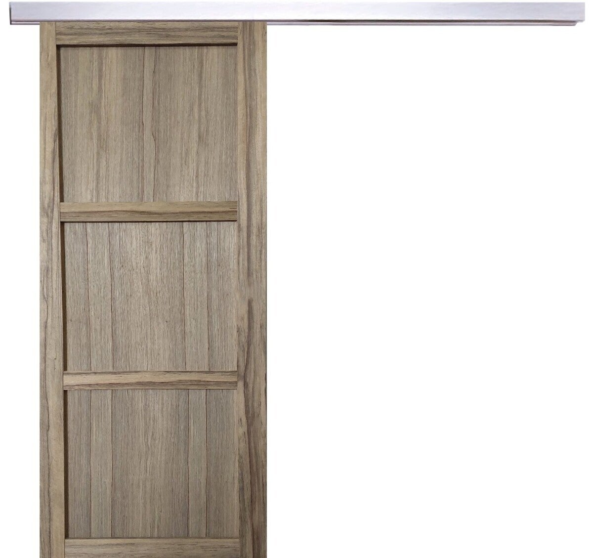 Puerta corredera frake 3 hojas al204 x l83 + carril de aluminio sin manilla