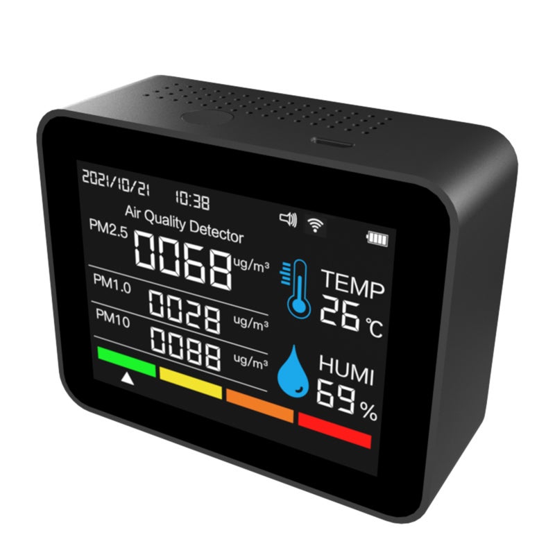 Monitor de Qualidade do Ar Inteligente 12 em 1 com Wi-Fi Graffiti ...