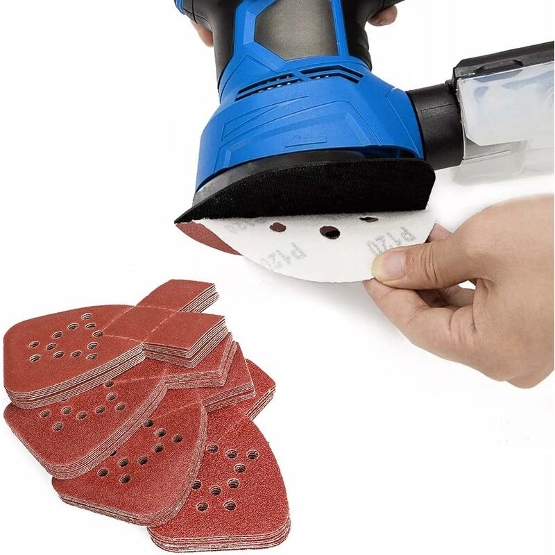 40 feuilles abrasives pour souris pour ponceuse Black and Decker Detail Palm Sander Tous les grades 40 Mixed Grit Pack 40 60 80 120 Grits 12 Holes - 5